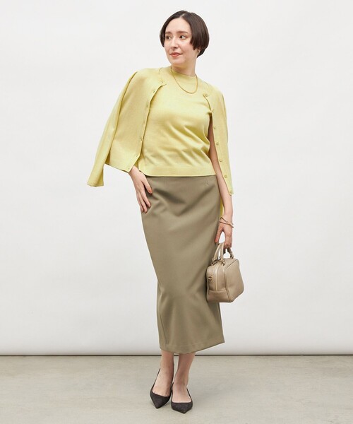 NOLLEY’S Sophi(ノーリーズソフィ)の「ウォッシャブルストラップ付2WAYタイトスカート(スカート・レディース・ブラック/カーキ・38/36/34)」の5枚目の写真