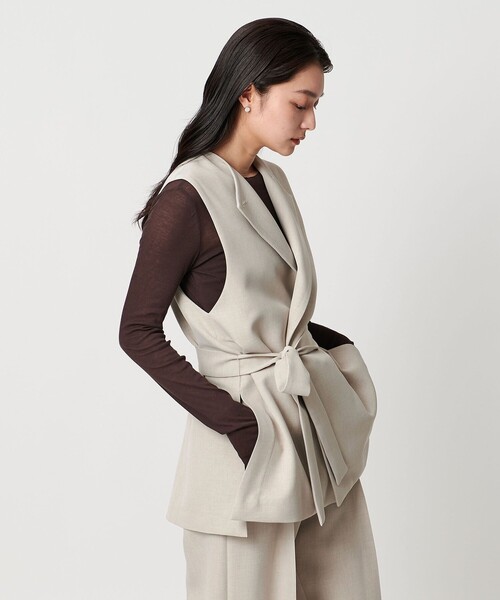 MARW UNITED ARROWS（マルゥ ユナイテッドアローズ）の「＜MARW UNITED ARROWS＞ウエスト ベルト ジレ（ベスト・レディース・ダークグレー/ブラック/ダークブラウン/ナチュラル・FREE）」の5枚目の写真