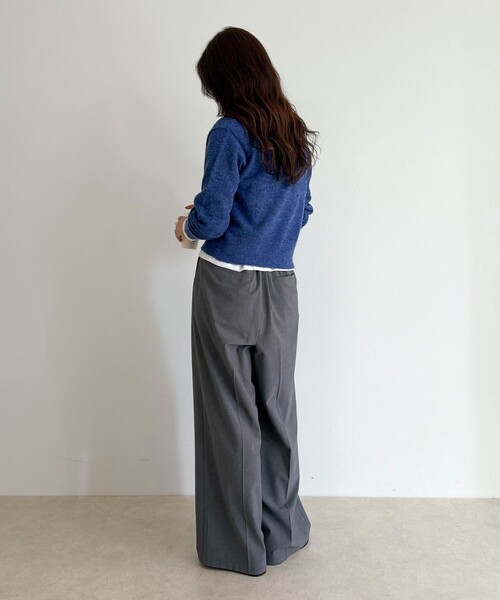 fredy emue（フレディエミュ）の「【@sora_522m企画】ウール混天竺カーディガン（カーディガン/ボレロ・レディース・ブラック/ネイビー/グレー/ブルー・38）」の8枚目の写真