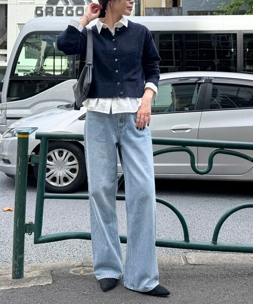 fredy emue（フレディエミュ）の「【@sora_522m企画】ウール混天竺カーディガン（カーディガン/ボレロ・レディース・ブラック/ネイビー/グレー/ブルー・38）」の16枚目の写真