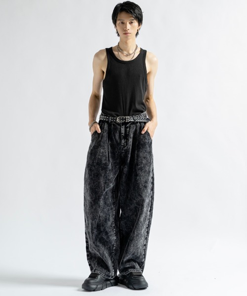 PLAN To(プラントゥ)の「Vintage Design Corduroy Wide Pants / ヴィンテージデザインコーデュロイワイドパンツ(その他パンツ・メンズ・ブラック/ブラウン・SMALL/MEDIUM/LARGE)」の3枚目の写真