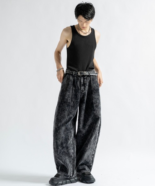 PLAN To(プラントゥ)の「Vintage Design Corduroy Wide Pants / ヴィンテージデザインコーデュロイワイドパンツ(その他パンツ・メンズ・ブラック/ブラウン・SMALL/MEDIUM/LARGE)」の6枚目の写真