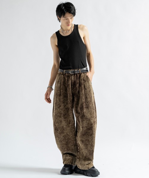 PLAN To(プラントゥ)の「Vintage Design Corduroy Wide Pants / ヴィンテージデザインコーデュロイワイドパンツ(その他パンツ・メンズ・ブラック/ブラウン・SMALL/MEDIUM/LARGE)」の12枚目の写真