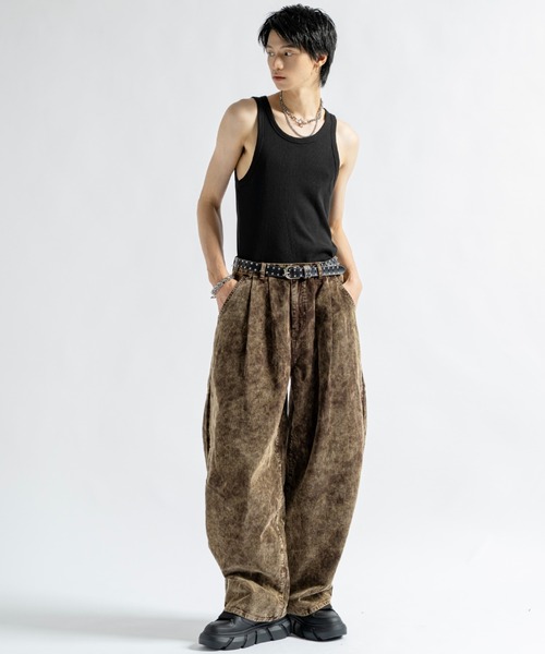 PLAN To(プラントゥ)の「Vintage Design Corduroy Wide Pants / ヴィンテージデザインコーデュロイワイドパンツ(その他パンツ・メンズ・ブラック/ブラウン・SMALL/MEDIUM/LARGE)」の13枚目の写真