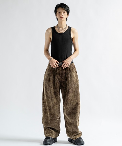 PLAN To(プラントゥ)の「Vintage Design Corduroy Wide Pants / ヴィンテージデザインコーデュロイワイドパンツ(その他パンツ・メンズ・ブラック/ブラウン・SMALL/MEDIUM/LARGE)」の14枚目の写真
