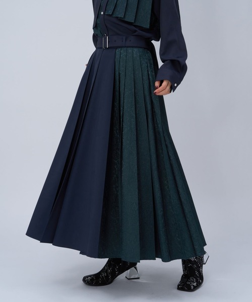 セール】アシメジャガードプリーツスカート(HARE)（スカート）｜HARE