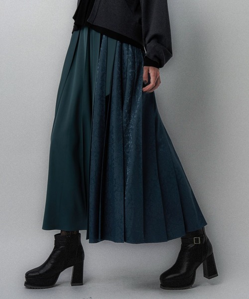 HARE（ハレ）の「アシメジャガードプリーツスカート(HARE)（スカート