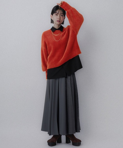 アシメジャガードプリーツスカート(HARE)（スカート）｜HARE