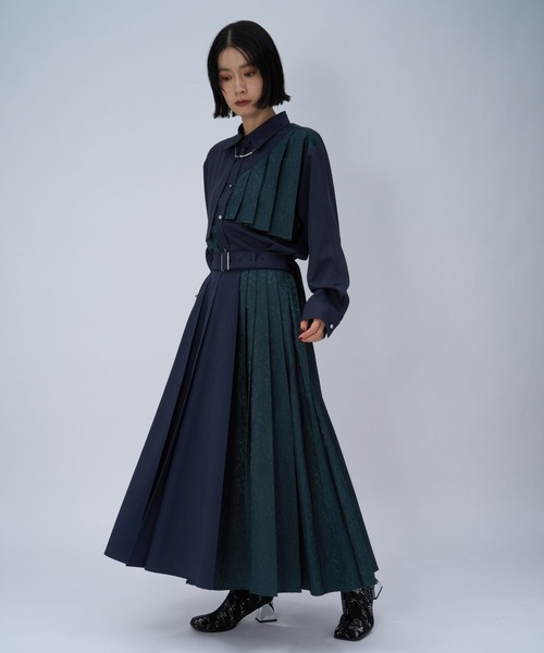 セール】アシメジャガードプリーツスカート(HARE)（スカート）｜HARE