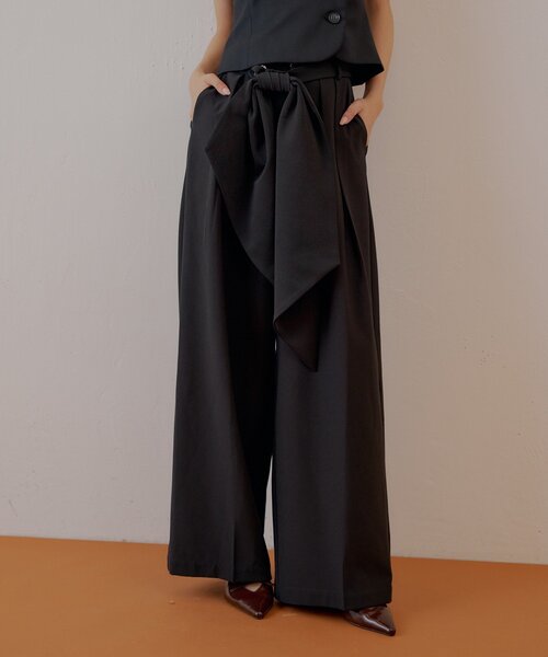 SALON by Chico】 BIGリボンスラックスロングパンツ（その他