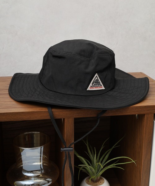 KRIFF MAYER（クリフメイヤー）の「KRIFF MAYER ワッペン アドベンチャー ハット 帽子 男女兼用（ハット・メンズ・ベージュ/ブラック・FREE）」の2枚目の写真