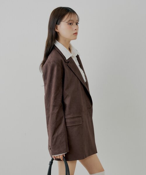 Chico（チコ）の「【REVIVAL/WEB限定】オーバーダブルジャケット（テーラードジャケット・レディース・ブラック/ブラウン系その他2/ベージュ系その他2/グレー/ダークブラウン/ブラウン系その他3/ブラウン・FREE）」の16枚目の写真