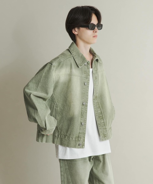 【SENSE OF PLACE】ツイストデニムジャケットL& パンツM セット SENSE OF PLACE】ツイストデニムジャケットL& パンツM セット