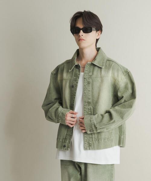 SENSE OF PLACE by URBAN RESEARCH（センスオブプレイスバイアーバンリサーチ）の「ツイストデニムブルゾン（デニムジャケット・メンズ・ライトインディゴブルー/グリーン・LARGE/MEDIUM）」の4枚目の写真