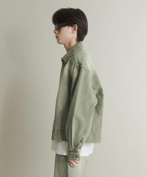 SENSE OF PLACE by URBAN RESEARCH（センスオブプレイスバイアーバンリサーチ）の「ツイストデニムブルゾン（デニムジャケット・メンズ・ライトインディゴブルー/グリーン・LARGE/MEDIUM）」の5枚目の写真
