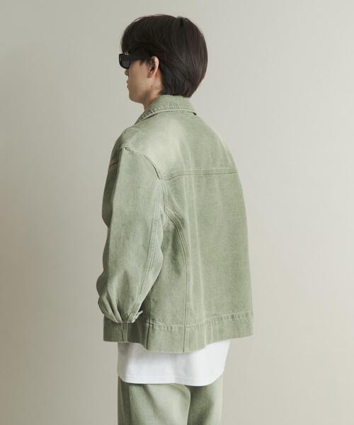 SENSE OF PLACE by URBAN RESEARCH（センスオブプレイスバイアーバンリサーチ）の「ツイストデニムブルゾン（デニムジャケット・メンズ・ライトインディゴブルー/グリーン・LARGE/MEDIUM）」の6枚目の写真