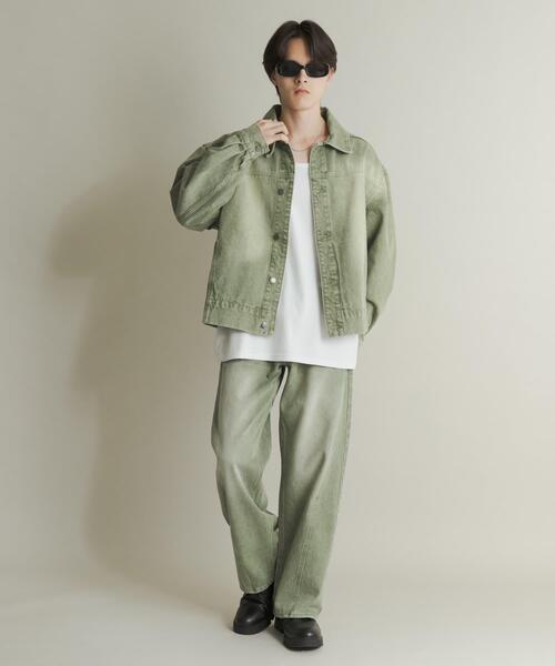 SENSE OF PLACE by URBAN RESEARCH（センスオブプレイスバイアーバンリサーチ）の「ツイストデニムブルゾン（デニムジャケット・メンズ・ライトインディゴブルー/グリーン・LARGE/MEDIUM）」の9枚目の写真