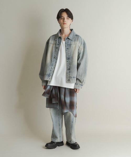SENSE OF PLACE by URBAN RESEARCH（センスオブプレイスバイアーバンリサーチ）の「ツイストデニムブルゾン（デニムジャケット・メンズ・ライトインディゴブルー/グリーン・LARGE/MEDIUM）」の21枚目の写真