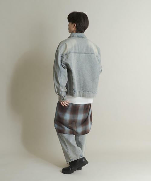 SENSE OF PLACE by URBAN RESEARCH（センスオブプレイスバイアーバンリサーチ）の「ツイストデニムブルゾン（デニムジャケット・メンズ・ライトインディゴブルー/グリーン・LARGE/MEDIUM）」の22枚目の写真