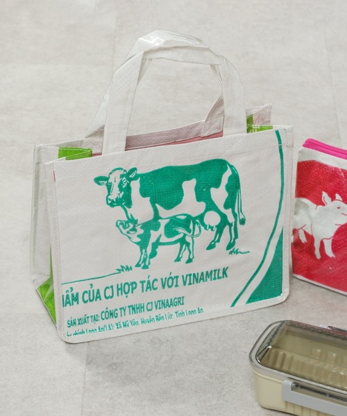 studio CLIP（スタディオクリップ）の「ベトナムリメイクランチトート（トートバッグ・レディース・ブルー/グリーン・FREE）」の2枚目の写真