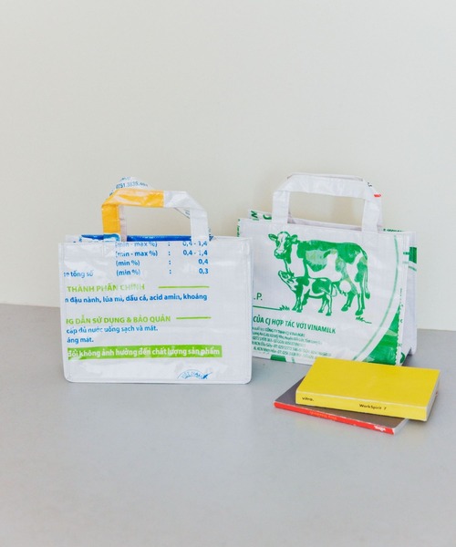 studio CLIP（スタディオクリップ）の「ベトナムリメイクランチトート（トートバッグ・レディース・ブルー/グリーン・FREE）」の3枚目の写真