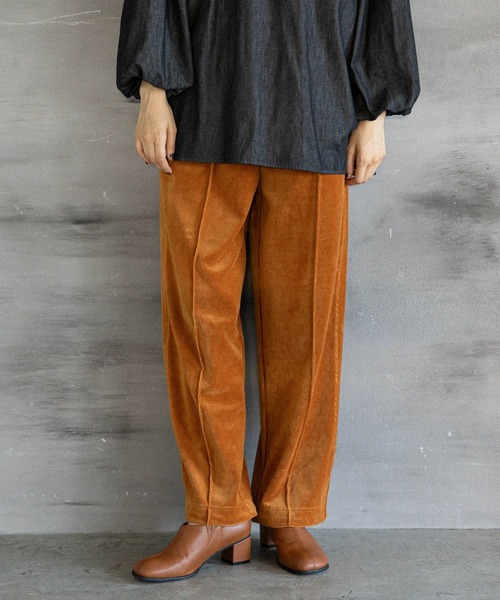 niko and...（ニコアンド）の「2WAYラビットベロアパンツ（その他パンツ・レディース・グレー/ブラック/ライトグレー/モカ/ダークブルー/オレンジ系その他/オレンジ・MEDIUM/LONG）」の7枚目の写真