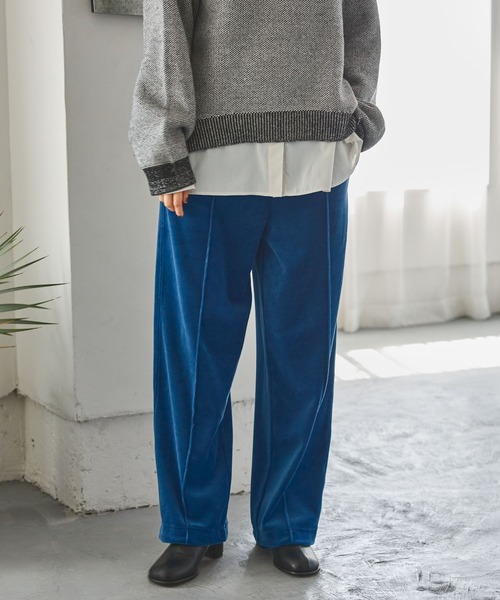 niko and...（ニコアンド）の「2WAYラビットベロアパンツ（その他パンツ・レディース・グレー/ブラック/ライトグレー/モカ/ダークブルー/オレンジ系その他/オレンジ・MEDIUM/LONG）」の5枚目の写真