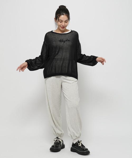 niko and...（ニコアンド）の「2WAYラビットベロアパンツ（その他パンツ・レディース・グレー/ブラック/ライトグレー/モカ/ダークブルー/オレンジ系その他/オレンジ・MEDIUM/LONG）」の8枚目の写真