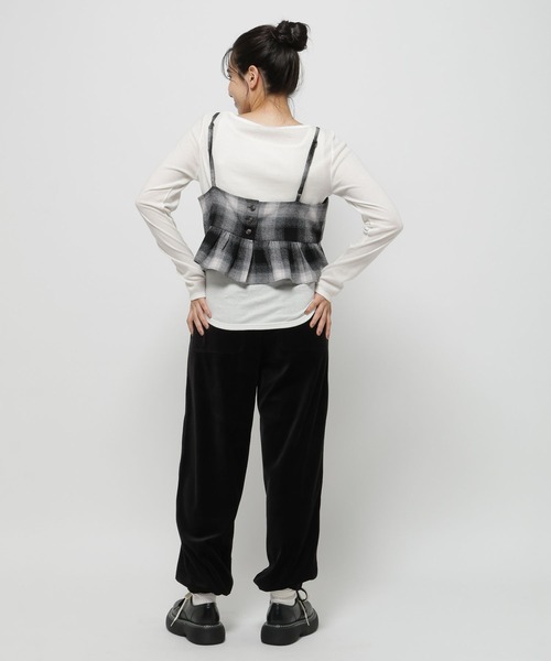 niko and...（ニコアンド）の「2WAYラビットベロアパンツ（その他パンツ・レディース・グレー/ブラック/ライトグレー/モカ/ダークブルー/オレンジ系その他/オレンジ・MEDIUM/LONG）」の14枚目の写真