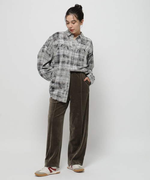 niko and...（ニコアンド）の「2WAYラビットベロアパンツ（その他パンツ・レディース・グレー/ブラック/ライトグレー/モカ/ダークブルー/オレンジ系その他/オレンジ・MEDIUM/LONG）」の21枚目の写真