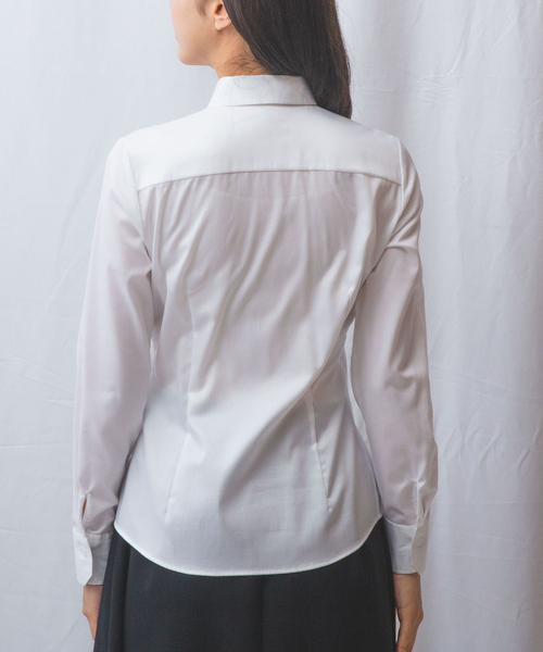 NARACAMICIE（ナラカミーチェ）の「【NARACAMICIE】ツイル長袖シャツ（シャツ/ブラウス・レディース・ホワイト・S/M/L/XL）」の4枚目の写真