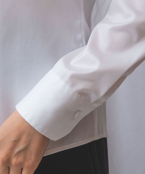NARACAMICIE（ナラカミーチェ）の「【NARACAMICIE】ツイル長袖シャツ（シャツ/ブラウス・レディース・ホワイト・S/M/L/XL）」の7枚目の写真