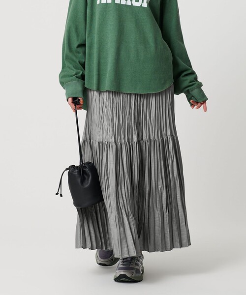 BEAUTY&YOUTH UNITED ARROWS（ビューティーアンドユースユナイテッドアローズ）の「ポリエステル チンツプリーツ スカート（スカート・レディース・ブラック/ライトグレー/ベージュ/オフホワイト・S/M）」の8枚目の写真