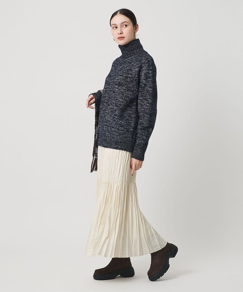 BEAUTY&YOUTH UNITED ARROWS（ビューティーアンドユースユナイテッドアローズ）の「ポリエステル チンツプリーツ スカート（スカート・レディース・ブラック/ライトグレー/ベージュ/オフホワイト・S/M）」の13枚目の写真