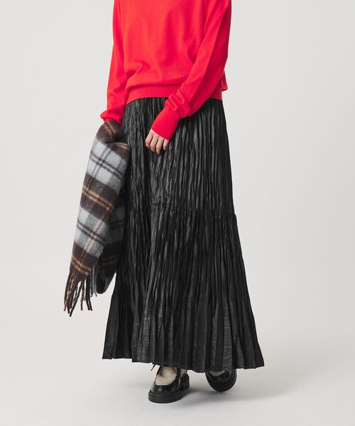 BEAUTY&YOUTH UNITED ARROWS（ビューティーアンドユースユナイテッドアローズ）の「ポリエステル チンツプリーツ スカート（スカート・レディース・ブラック/ライトグレー/ベージュ/オフホワイト・S/M）」の14枚目の写真