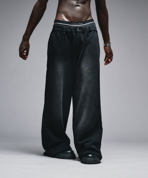 ANDER HUNK(アンダーハンク)の「Studs Design Sweat Pants / スタッズデザインスウェットパンツ(スウェットパンツ・メンズ・ブラック系/バーガンディー/ブラック・LARGE/MEDIUM/SMALL)」の8枚目の写真