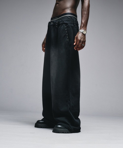 ANDER HUNK(アンダーハンク)の「Studs Design Sweat Pants / スタッズデザインスウェットパンツ(スウェットパンツ・メンズ・ブラック系/バーガンディー/ブラック・LARGE/MEDIUM/SMALL)」の9枚目の写真