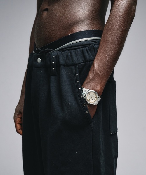 ANDER HUNK(アンダーハンク)の「Studs Design Sweat Pants / スタッズデザインスウェットパンツ(スウェットパンツ・メンズ・ブラック系/バーガンディー/ブラック・LARGE/MEDIUM/SMALL)」の12枚目の写真
