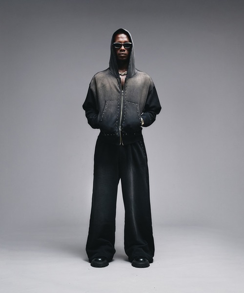 ANDER HUNK(アンダーハンク)の「Studs Design Sweat Pants / スタッズデザインスウェットパンツ(スウェットパンツ・メンズ・ブラック系/バーガンディー/ブラック・LARGE/MEDIUM/SMALL)」の14枚目の写真