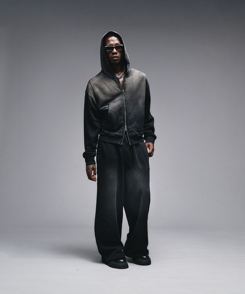 ANDER HUNK(アンダーハンク)の「Studs Design Sweat Pants / スタッズデザインスウェットパンツ(スウェットパンツ・メンズ・ブラック系/バーガンディー/ブラック・LARGE/MEDIUM/SMALL)」の16枚目の写真