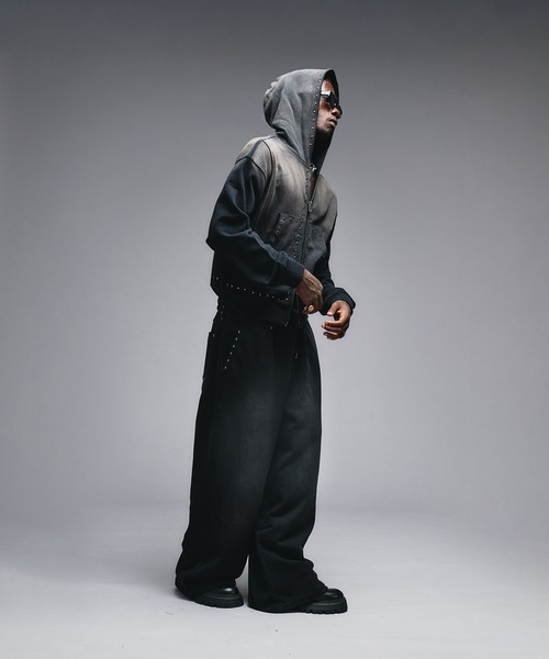 ANDER HUNK(アンダーハンク)の「Studs Design Sweat Pants / スタッズデザインスウェットパンツ(スウェットパンツ・メンズ・ブラック系/バーガンディー/ブラック・LARGE/MEDIUM/SMALL)」の21枚目の写真