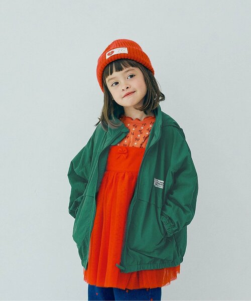 ジュニア対応】フードがしまえるマウンテンジャケット（ナイロン