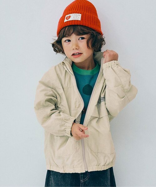 ジュニア対応】フードがしまえるマウンテンジャケット（ナイロン
