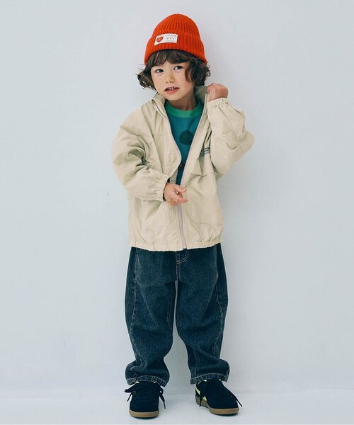 ジュニア対応】フードがしまえるマウンテンジャケット（ナイロン