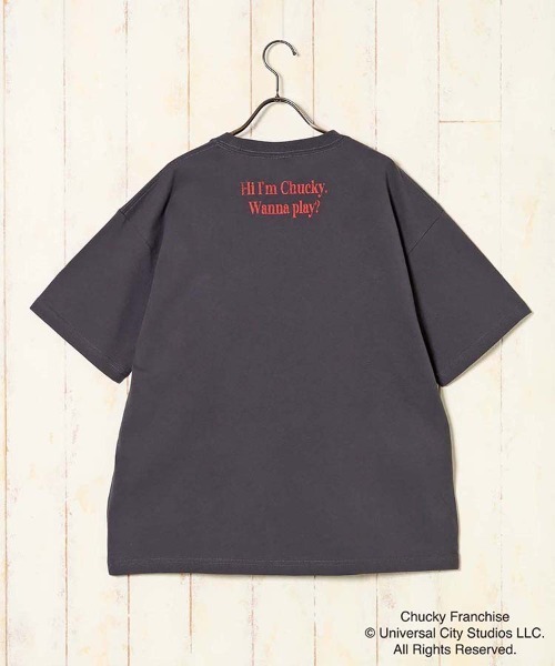 Bleu Bleuet（ブルーブルーエ）の「CHUCKYポスター風Tシャツ（Tシャツ/カットソー・レディース・ブラック/ホワイト・MEDIUM）」の11枚目の写真