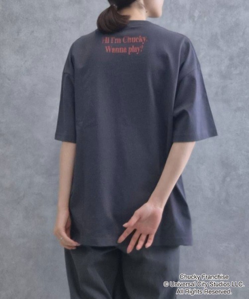 Bleu Bleuet（ブルーブルーエ）の「CHUCKYポスター風Tシャツ（Tシャツ/カットソー・レディース・ブラック/ホワイト・MEDIUM）」の21枚目の写真