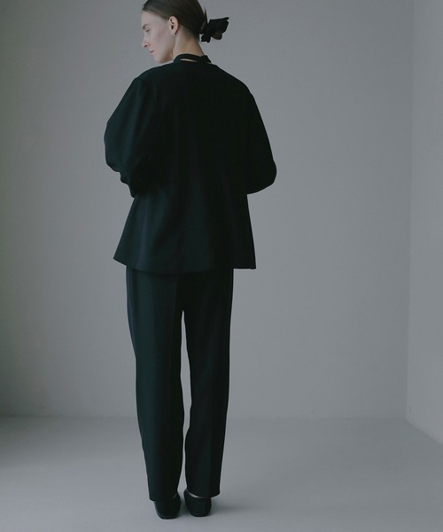 MANOF（マノフ）の「HIGH WAIST TAPERED PANTS（その他パンツ・レディース・ベージュ/ブラック・S/M）」の7枚目の写真