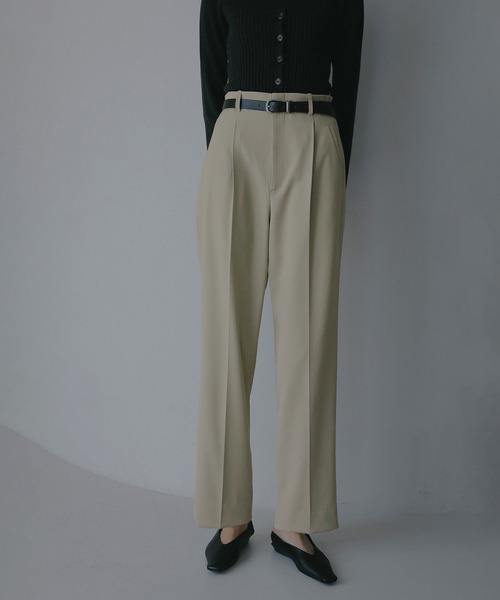 MANOF（マノフ）の「HIGH WAIST TAPERED PANTS（その他パンツ・レディース・ベージュ/ブラック・S/M）」の11枚目の写真