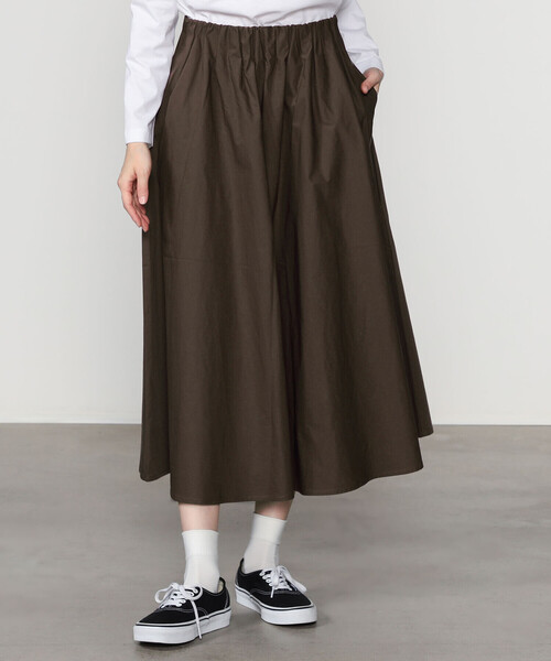 ORCIVAL（オーシバル）の「ORCIVAL | ウエストギャザースカート WOMEN（スカート・レディース・ダークブラウン/ブラック/キャメル・1）」の13枚目の写真