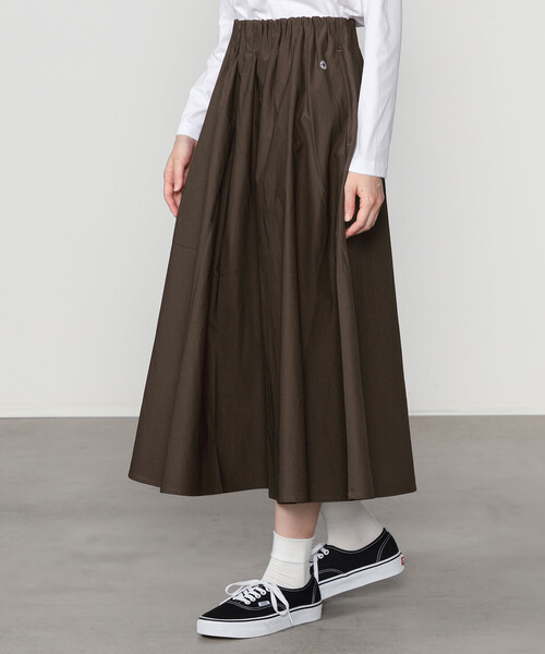 ORCIVAL（オーシバル）の「ORCIVAL | ウエストギャザースカート WOMEN（スカート・レディース・ダークブラウン/ブラック/キャメル・1）」の14枚目の写真